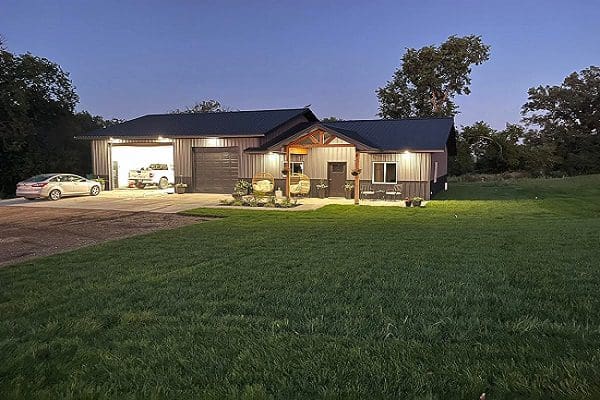 Cozy home with well-lit exterior
