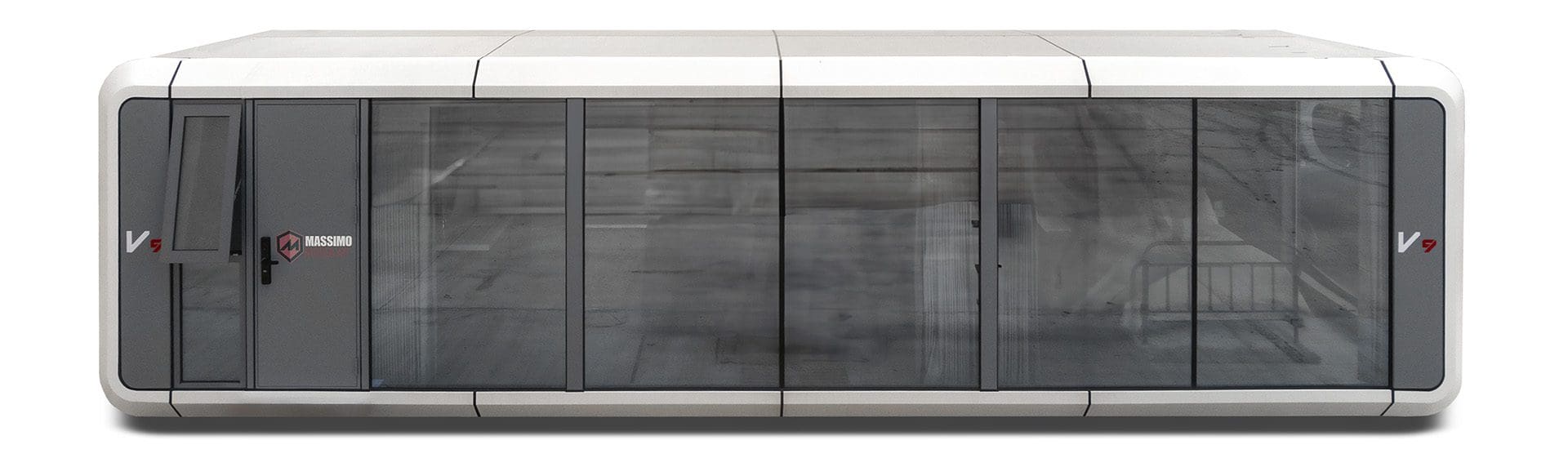 High-tech machinery with transparent exterior