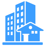 Skyscraper and home illustration