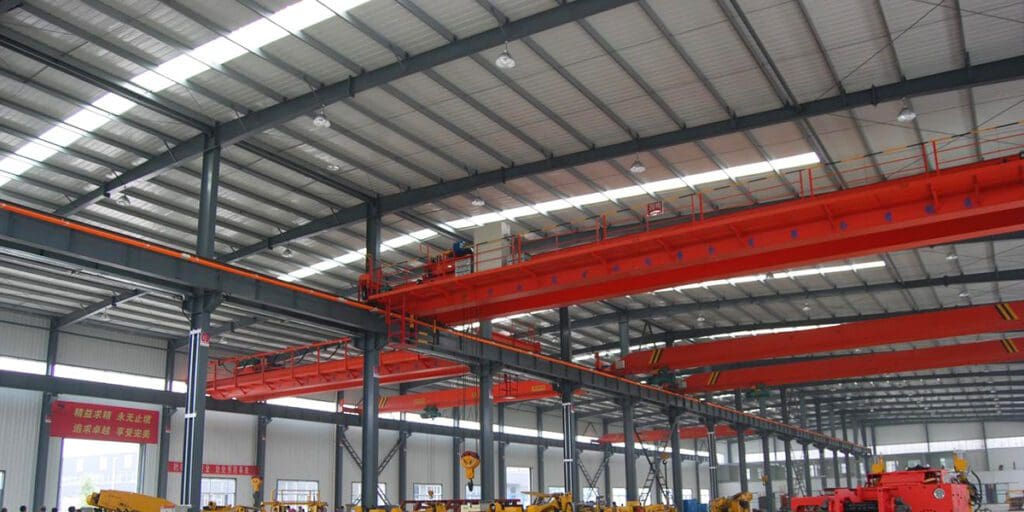 Spacious manufacturing facility with equipment