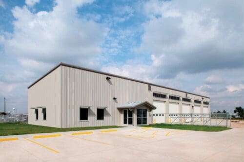 Large beige industrial facility