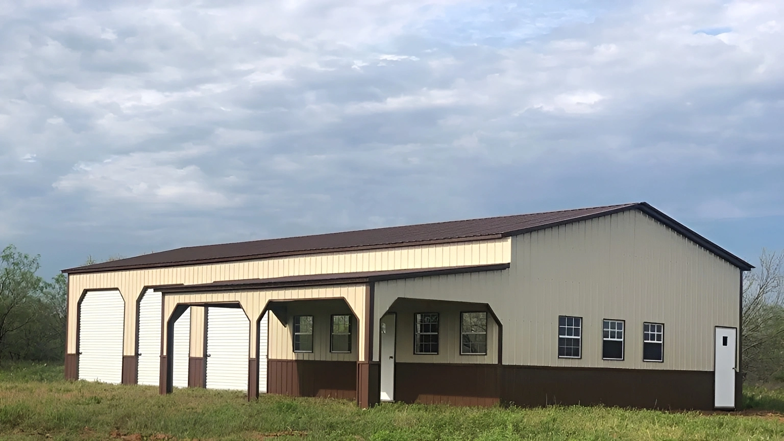 Large barn-style metal structure
