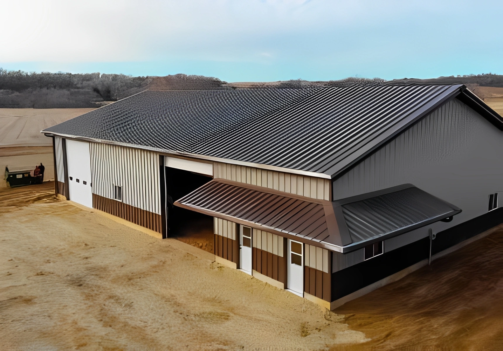 Rustic barn with metal roof