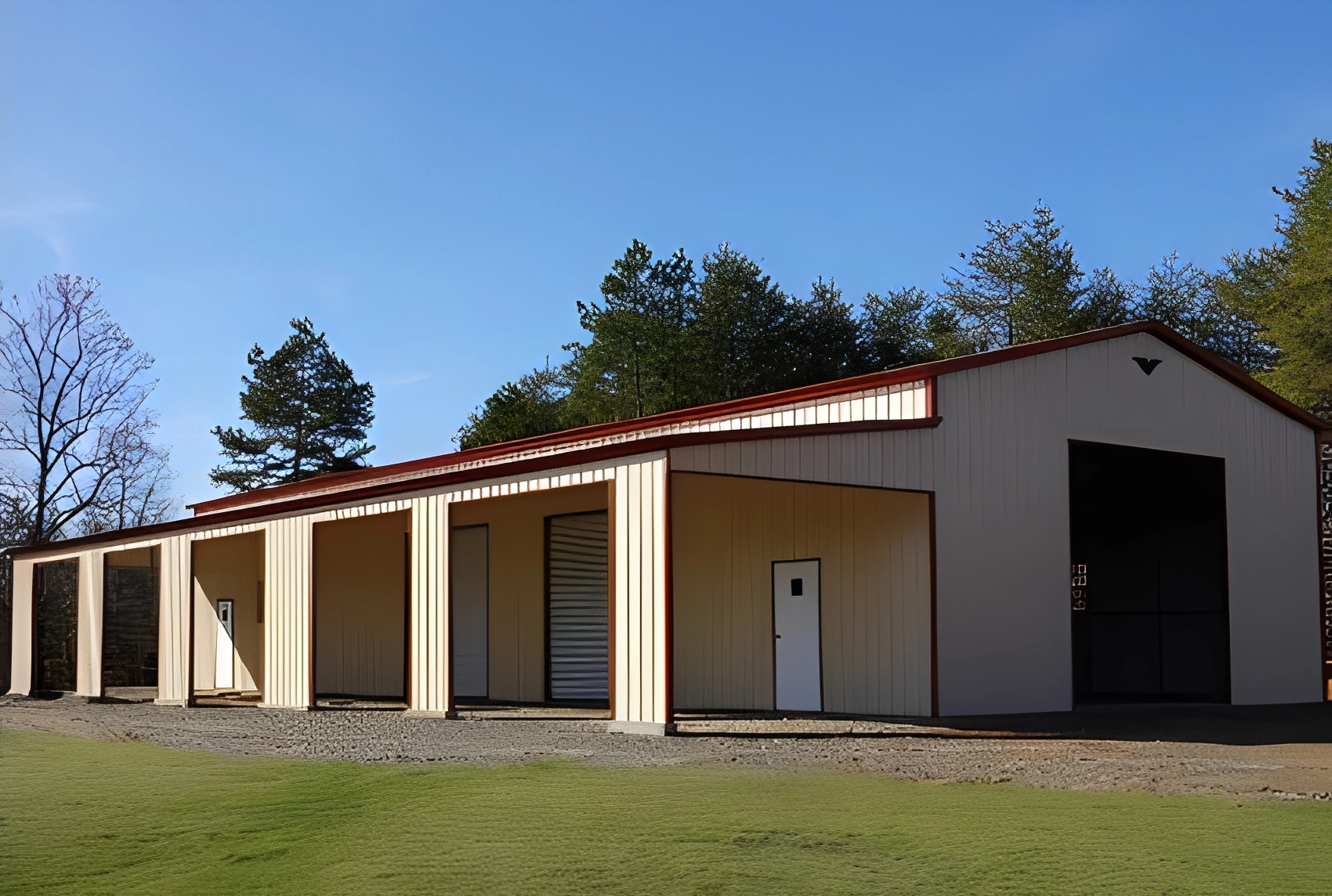 Large outdoor storage facility structure