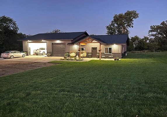 Cozy home with well-lit exterior