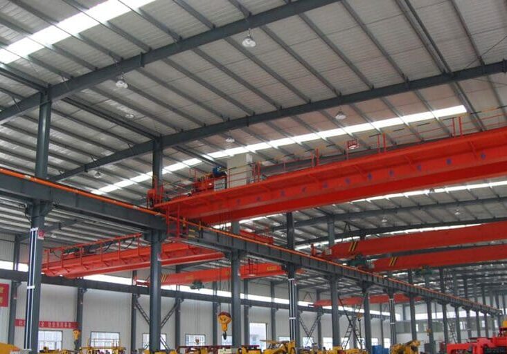 Spacious manufacturing facility with equipment