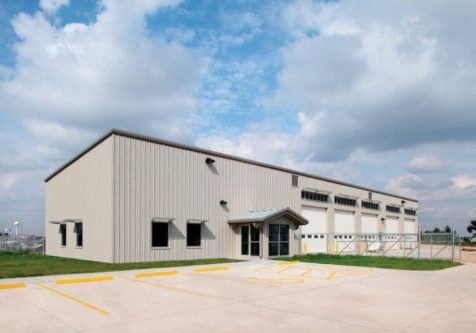 Large beige industrial facility